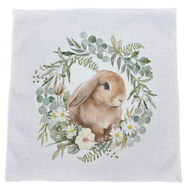 Spring Bunny Floral Placemats — Set of 4